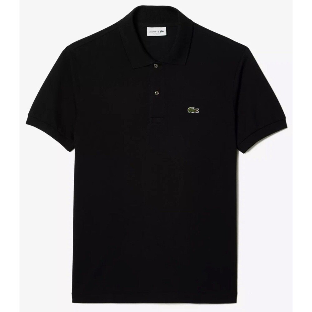 Lacoste Mens Classic Fit Short Sleeve Pique Polo Shirt Black Size XXL NEW w Tags